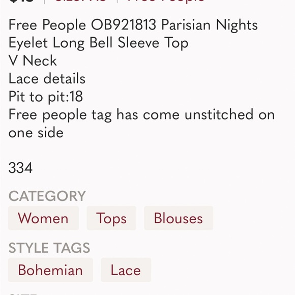 Free People oversized blouse - Picture 7 of 7